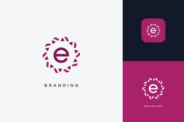 E Letter Trademark Brand Logo	
