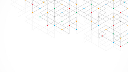 Fototapeta premium Creative idea of modern design with abstract geometric background. Minimalistic vector texture with linear pattern