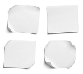 paper message note reminder adhesive sticker blank background white empty sticky tag sign office