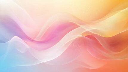 Fototapeta premium Abstract vector background with flowing wavy lines and a soft color palette