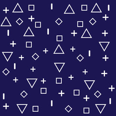 Memphis seamless vector patterns. Fashion design 80-90s.