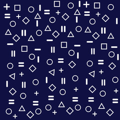 Memphis seamless vector patterns. Fashion design 80-90s.