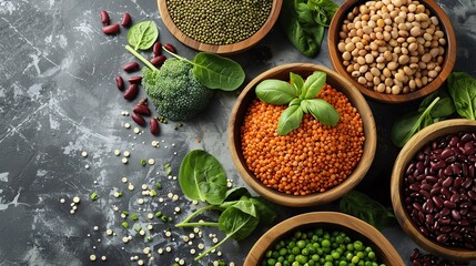 Nutritional PlantBased Charts Informative charts and infographics showcasing the nutritional benefits of plantbased foods such as beans