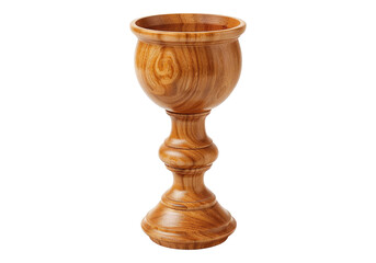 wooden chalice isolated on transparent background.