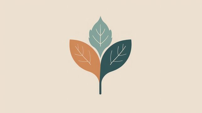 A minimalist logo combining a leaf and a heart symbol to represent compassion and plant-based living, with clean lines and a simple color palette.