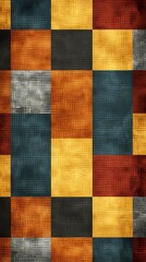 Fototapeta premium Checkerboard pattern with abstract textures.