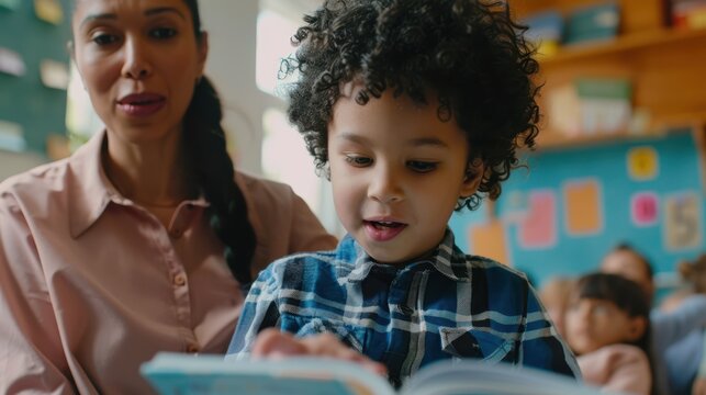 The child reading book