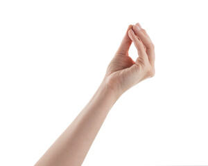 Female hand italian gesture isolated on white