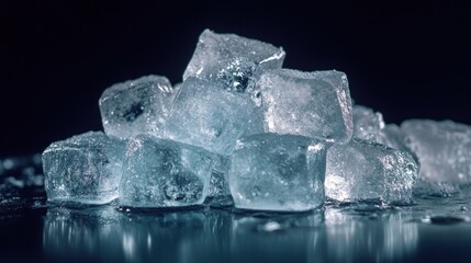 Closeup of Ice Cubes