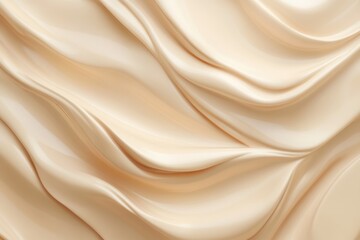 Obraz premium Beige liquid foundation texture background with cosmetic products for beauty concept.