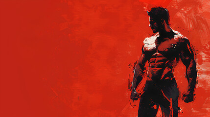 Fototapeta premium the gym guy who is strong and muscular