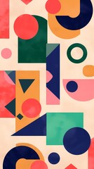 Abstract geometric design with vibrant colors.