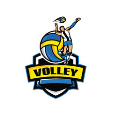 VOLLEYBALL LEAGUE LOGO TEMPLATE