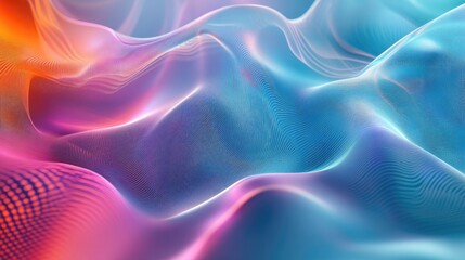 Fototapeta premium Futuristic abstract background with digital wavy lines and a tech-inspired color palette