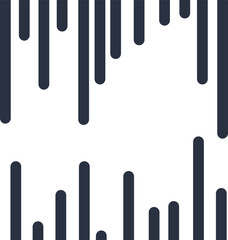 Stripes or sticks protrude vertically from the top and bottom.