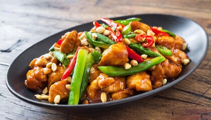 Authentic Kung Pao Chicken: A Spicy Stir-Fry with Peanuts and Vegetables