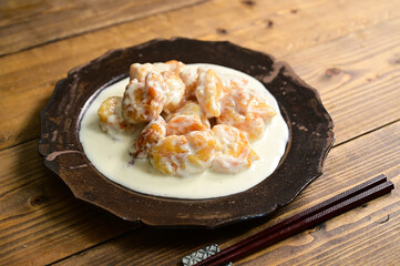 ヨーグルトを使ったエビマヨ