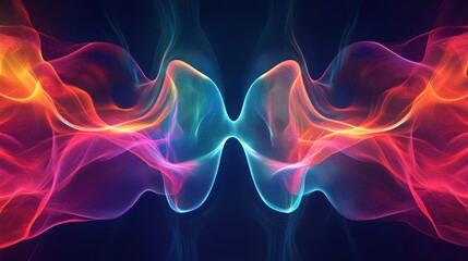 Fototapeta premium Abstract Digital Waveform with Vibrant Colors