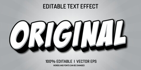 Editable original vector 3D text effect with modern style design