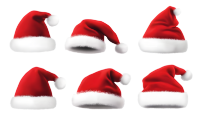 santa claus red hat set