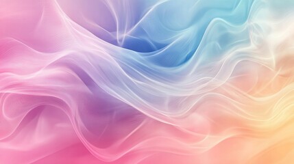 Fototapeta premium Soothing abstract background with soft wavy lines and pastel hues, perfect for wellness themes