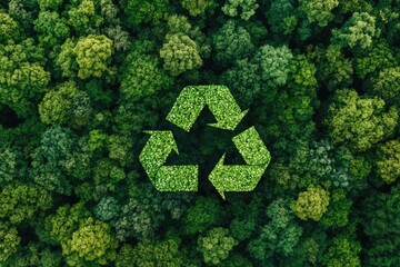 Recycling Symbol Representing Environmental Sustainability and Eco-Friendly Practices