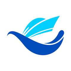 Cruise Vector Logo Design Template