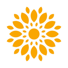 Daisy Flower Vector Logo Design Template