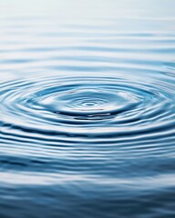 drop of water on the rippled surface of the water.