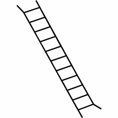 Rope ladder art vector illustration