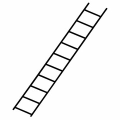Rope ladder art vector illustration