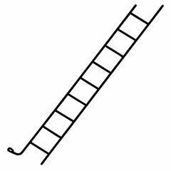 Rope ladder art vector illustration