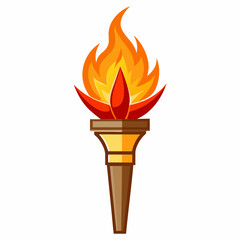 A fire torch art vector illustration