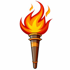 A fire torch art vector illustration