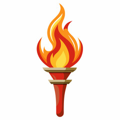 A fire torch art vector illustration