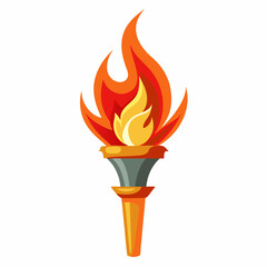 A fire torch art vector illustration