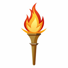 A fire torch art vector illustration