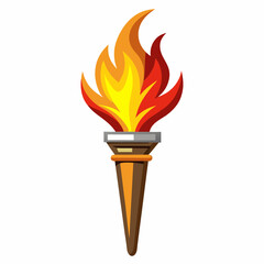 A fire torch art vector illustration