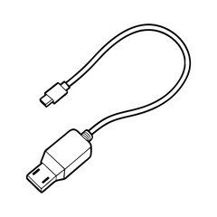 USB cable vector illustration