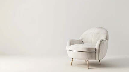Luxury Chair on White Background
