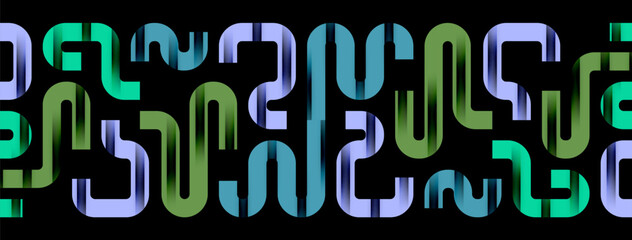 Dynamic waves, flowing lines, stripes vector geometric elements minimal pattern. Vector Illustration For Wallpaper, Banner, Background, Card, Book Illustration, landing page