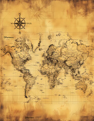 Obraz premium old map of the world