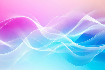 Fototapeta premium Vibrant abstract image of flowing light waves in pink and blue, depicting movement, energy, and the fluidity of artistic digital design.