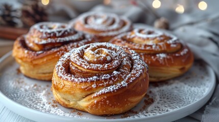 Swedish Kanelbulle Cinnamon Buns Photo