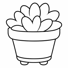 House Plant Coloring Page for Adults ball Art vector illustration