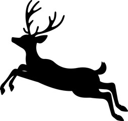 Jumping deer silhouette icon, vector illustration design