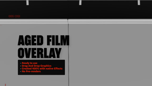 Aged Film Strip Reel Motion Overlays - Wide Horizontal