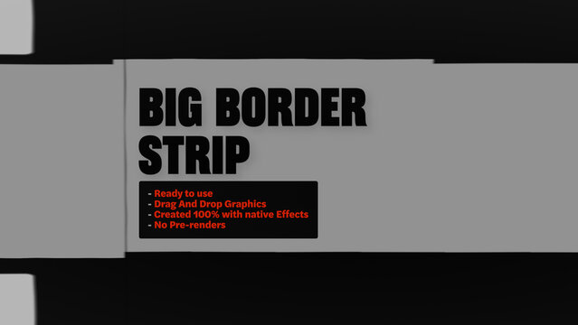 Big Border Film Strip Reel Motion Overlays - Wide Horizontal