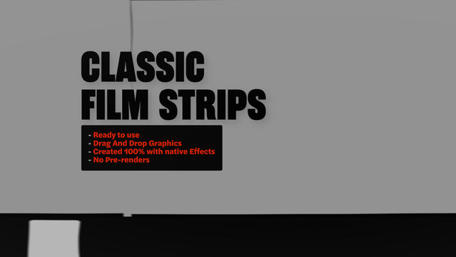 Classic Film Strip Reel Motion Overlays - Wide Horizontal