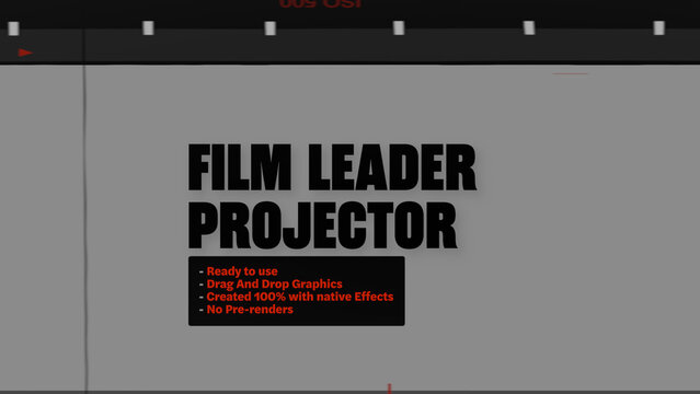 Film Leader Projector Strip Reel Motion Overlays - Wide Horizontal